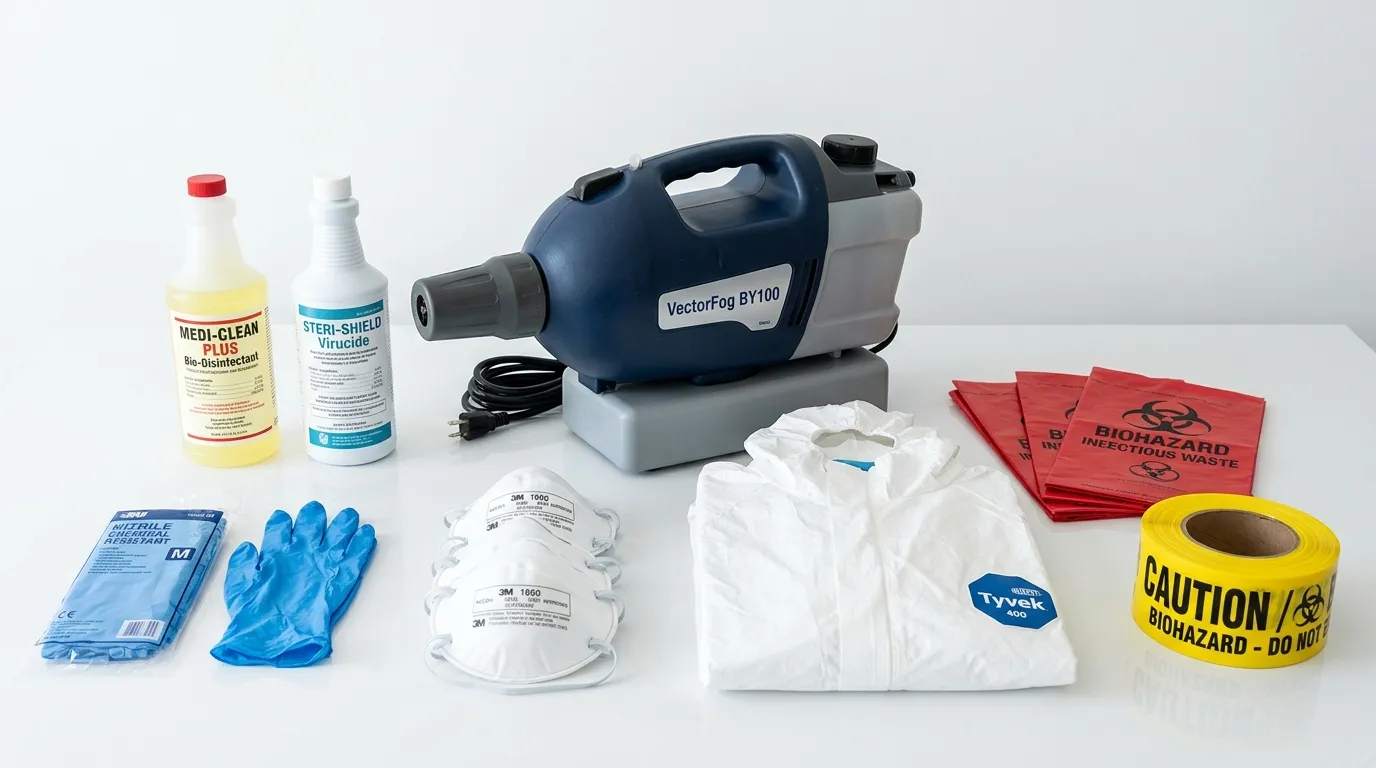 Professional biohazard remediation crew working in Canyon Lake